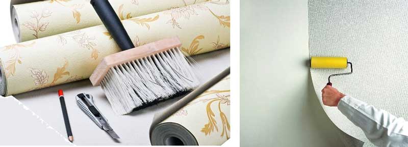 Поклейка обоев